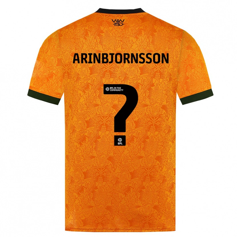 Danxen Mujer Camiseta Palmi Arinbjornsson #0 Naranja Negro 1ª Equipación 2026/27 La Camisa