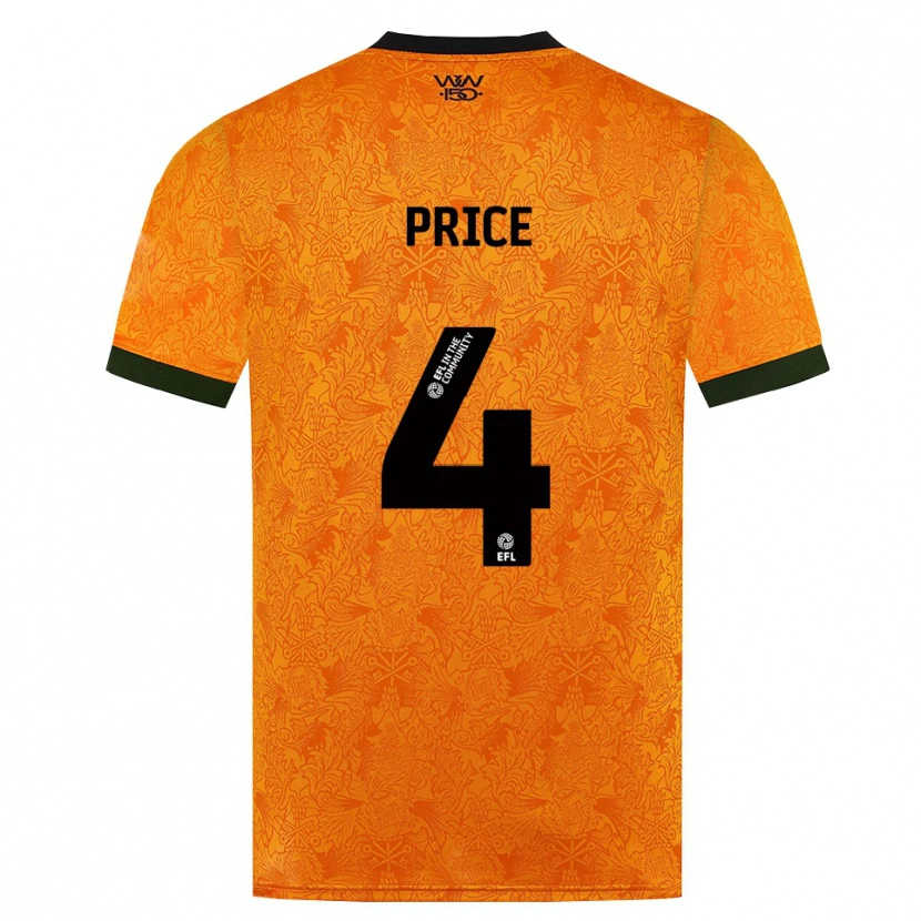 Danxen Mujer Camiseta Anna Price #4 Naranja Negro 1ª Equipación 2026/27 La Camisa