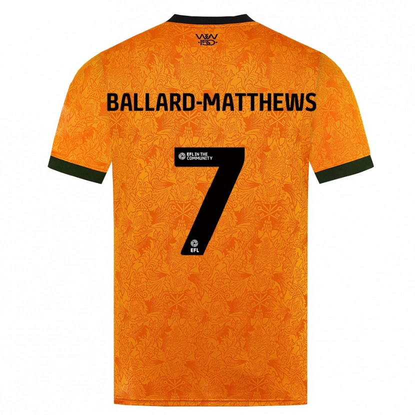 Danxen Mujer Camiseta Emilio Ballard-Matthews #7 Naranja Negro 1ª Equipación 2026/27 La Camisa