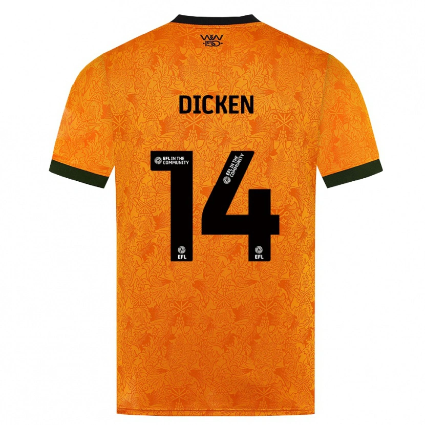 Danxen Mujer Camiseta Amy Dicken #14 Naranja Negro 1ª Equipación 2026/27 La Camisa