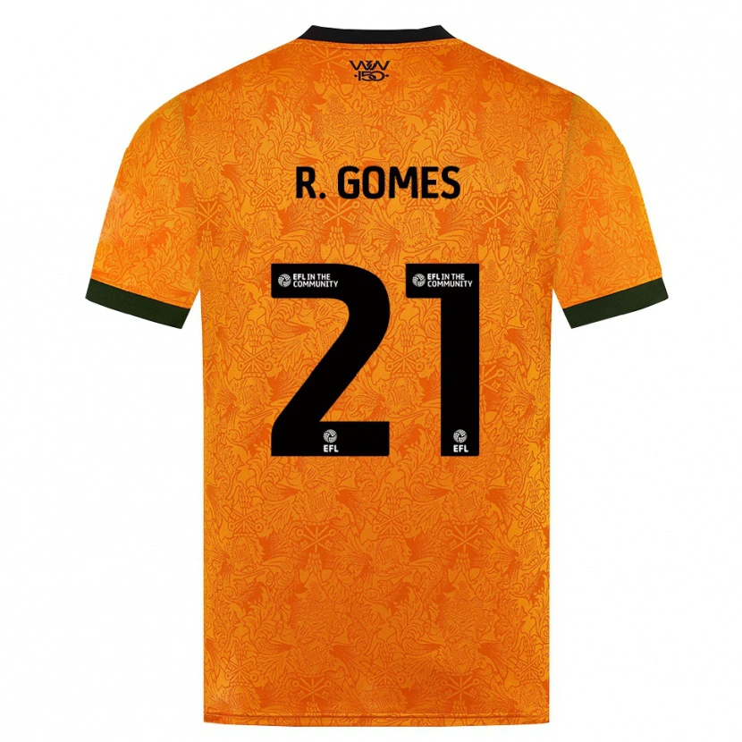 Danxen Mujer Camiseta Rodrigo Gomes #21 Naranja Negro 1ª Equipación 2026/27 La Camisa