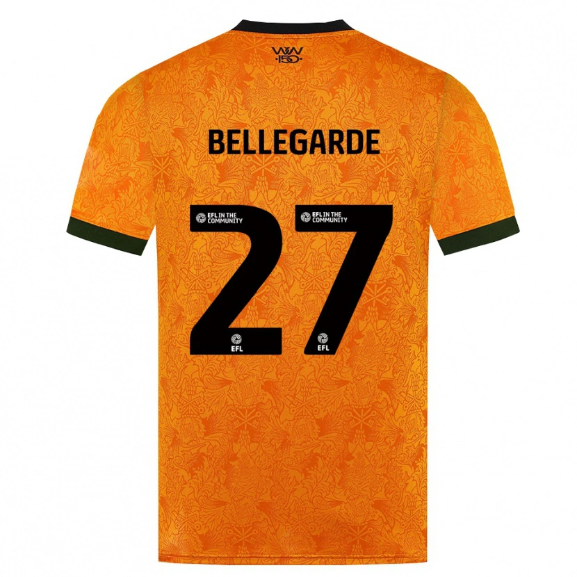 Danxen Mujer Camiseta Jean-Ricner Bellegarde #27 Naranja Negro 1ª Equipación 2026/27 La Camisa