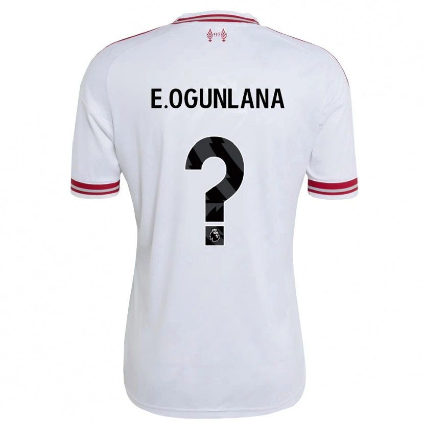 Danxen Mujer Camiseta Edeson Ogunlana #0 Rojo Blanco 2ª Equipación 2026/27 La Camisa