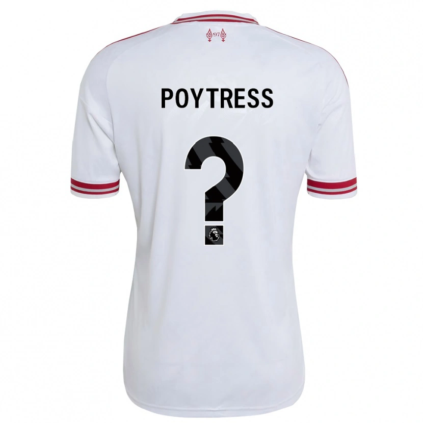 Danxen Mujer Camiseta Jacob Poytress #0 Rojo Blanco 2ª Equipación 2026/27 La Camisa