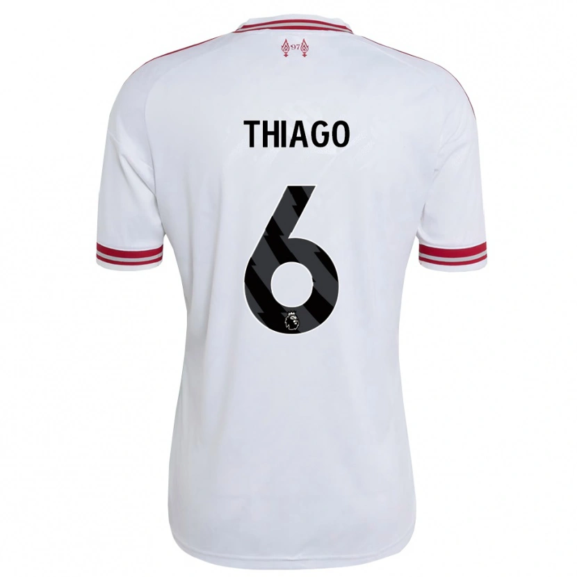 Danxen Mujer Camiseta Thiago #6 Rojo Blanco 2ª Equipación 2026/27 La Camisa