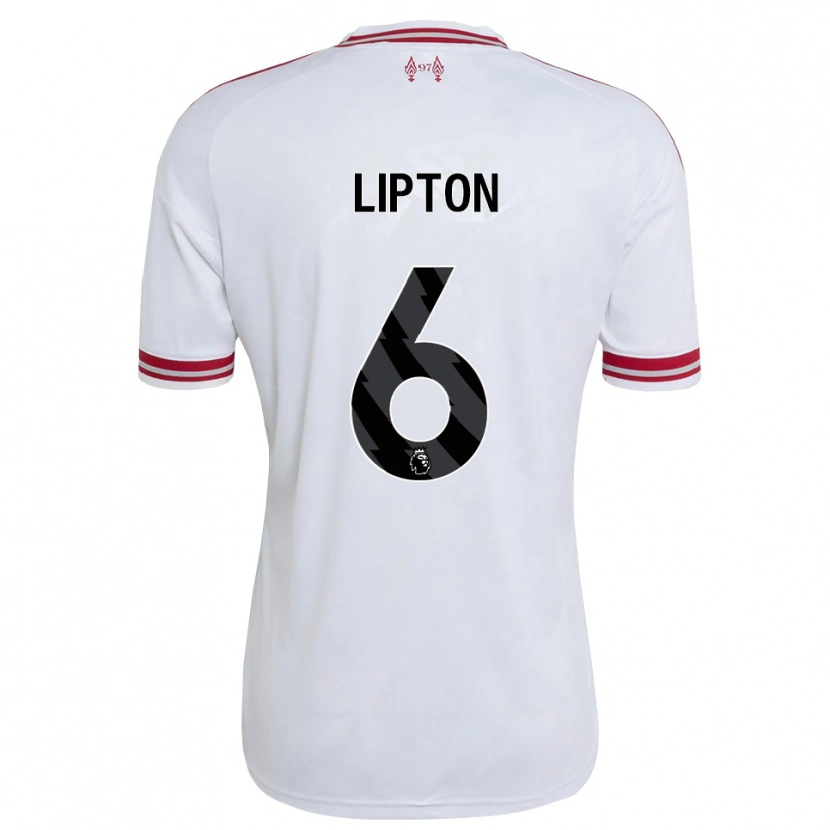 Danxen Mujer Camiseta Joe Lipton #6 Rojo Blanco 2ª Equipación 2026/27 La Camisa