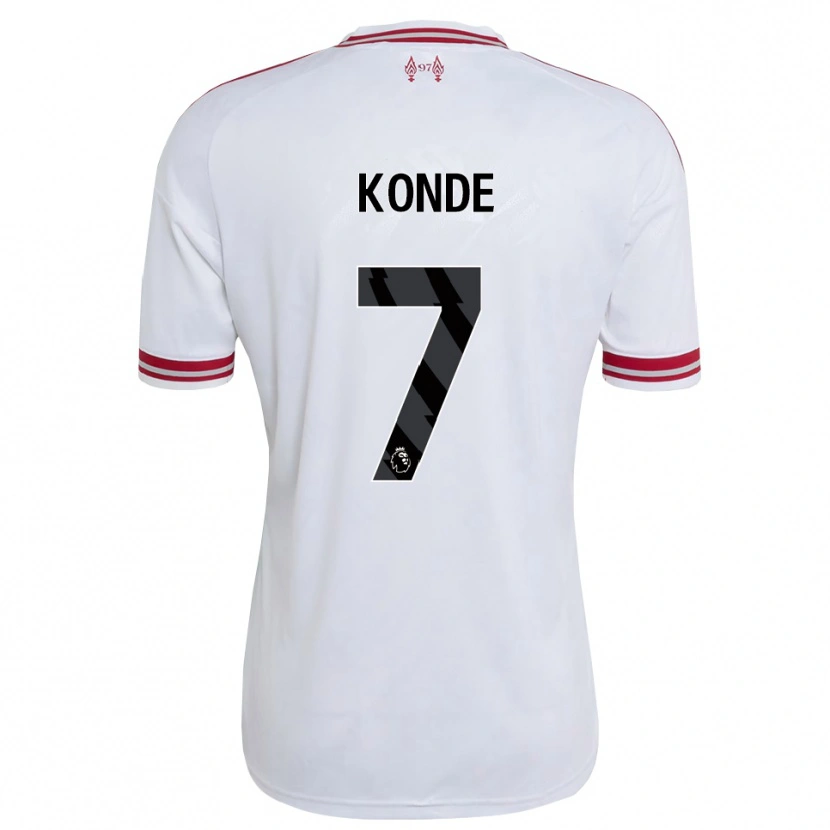 Danxen Mujer Camiseta Isaac Konde #7 Rojo Blanco 2ª Equipación 2026/27 La Camisa
