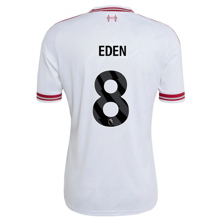 Danxen Mujer Camiseta Luca Eden #8 Rojo Blanco 2ª Equipación 2026/27 La Camisa