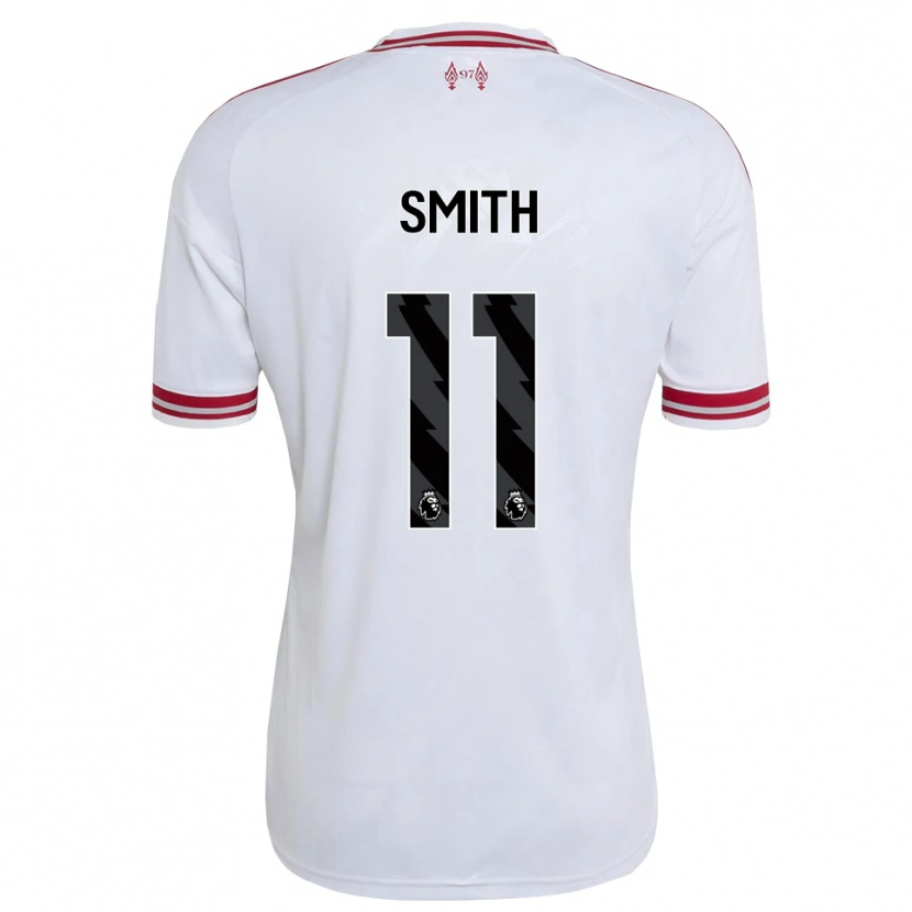 Danxen Mujer Camiseta Olivia Smith #11 Rojo Blanco 2ª Equipación 2026/27 La Camisa