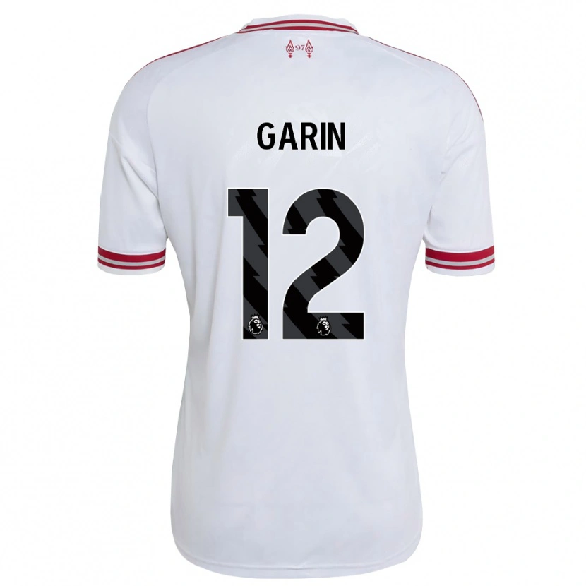 Danxen Mujer Camiseta Isaiah Garin #12 Rojo Blanco 2ª Equipación 2026/27 La Camisa