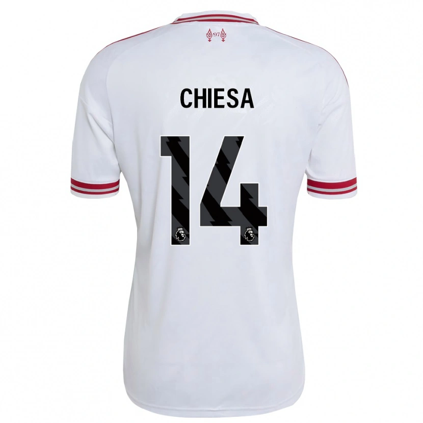 Danxen Mujer Camiseta Federico Chiesa #14 Rojo Blanco 2ª Equipación 2026/27 La Camisa
