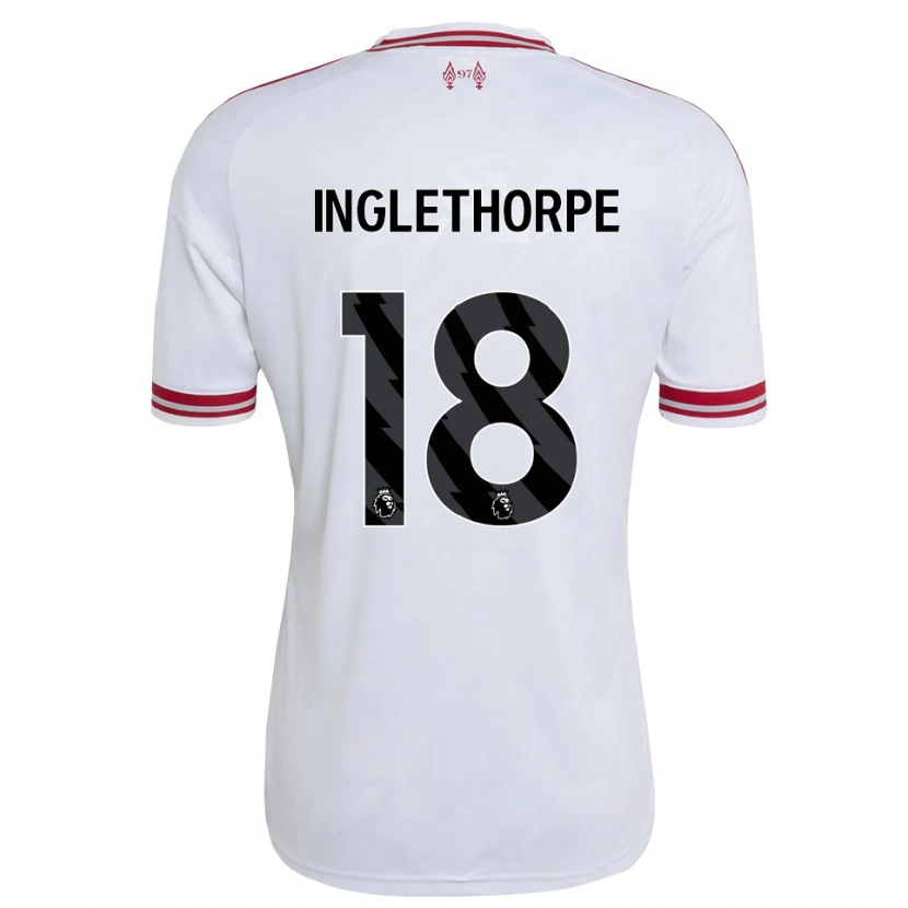 Danxen Mujer Camiseta Finn Inglethorpe #18 Rojo Blanco 2ª Equipación 2026/27 La Camisa