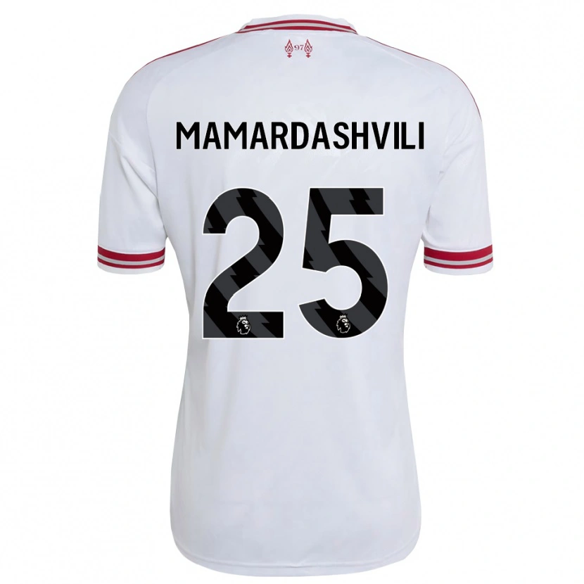 Danxen Mujer Camiseta Giorgi Mamardashvili #25 Rojo Blanco 2ª Equipación 2026/27 La Camisa