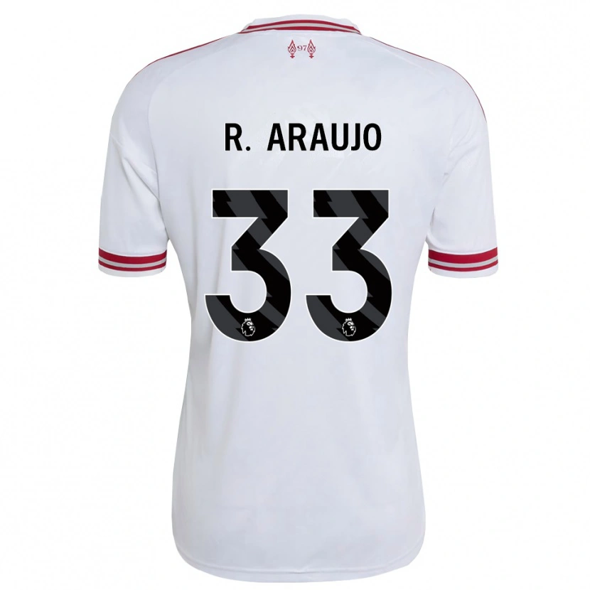Danxen Mujer Camiseta Ronald Araujo #33 Rojo Blanco 2ª Equipación 2026/27 La Camisa