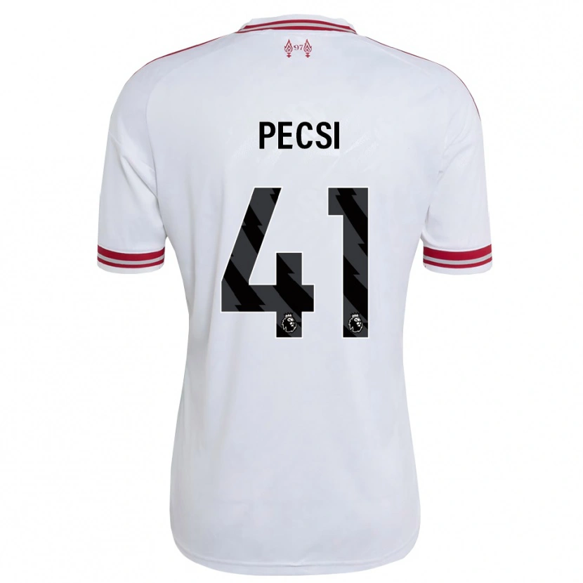 Danxen Mujer Camiseta Ármin Pécsi #41 Rojo Blanco 2ª Equipación 2026/27 La Camisa
