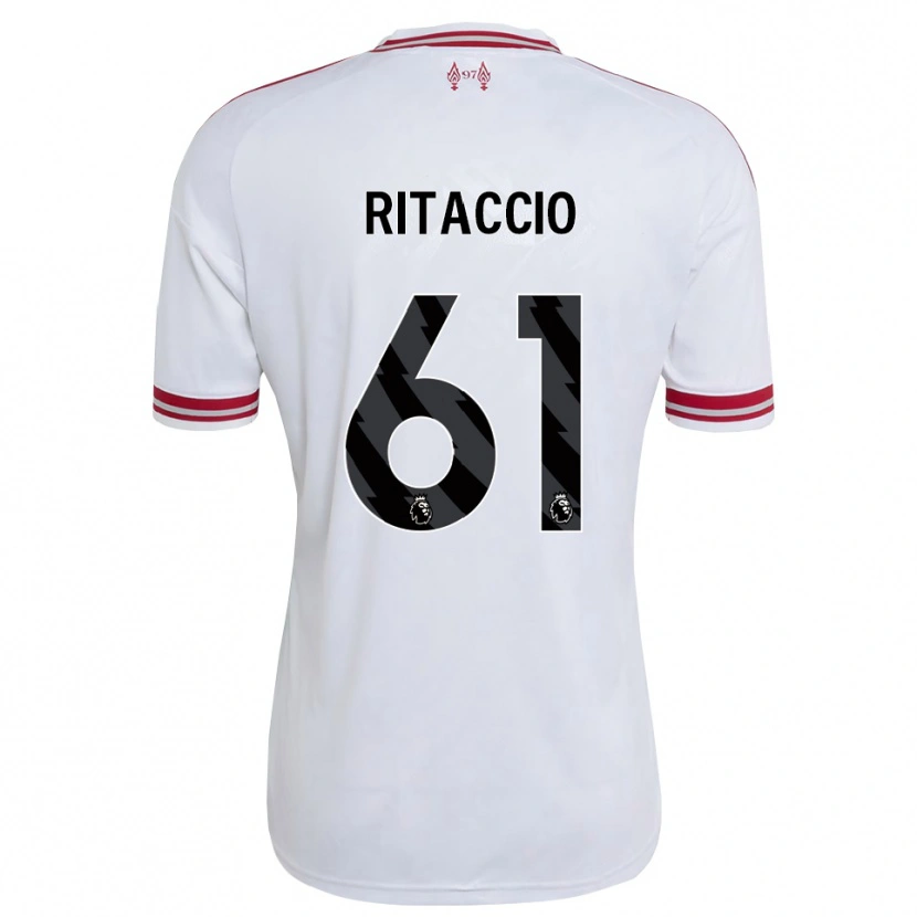 Danxen Mujer Camiseta Matteo Ritaccio #61 Rojo Blanco 2ª Equipación 2026/27 La Camisa