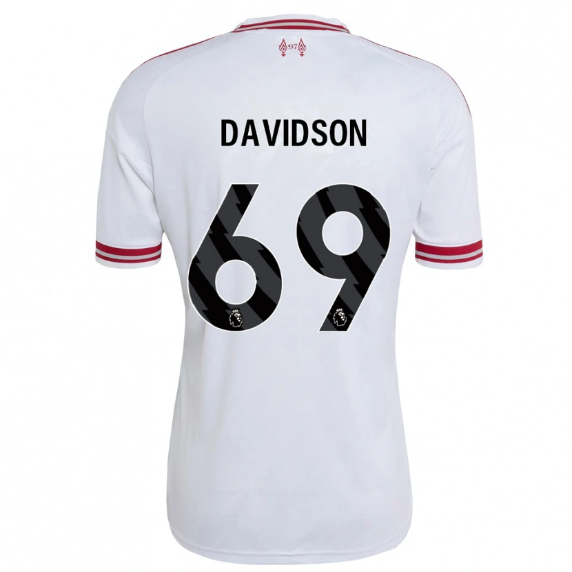 Danxen Mujer Camiseta Josh Davidson #69 Rojo Blanco 2ª Equipación 2026/27 La Camisa