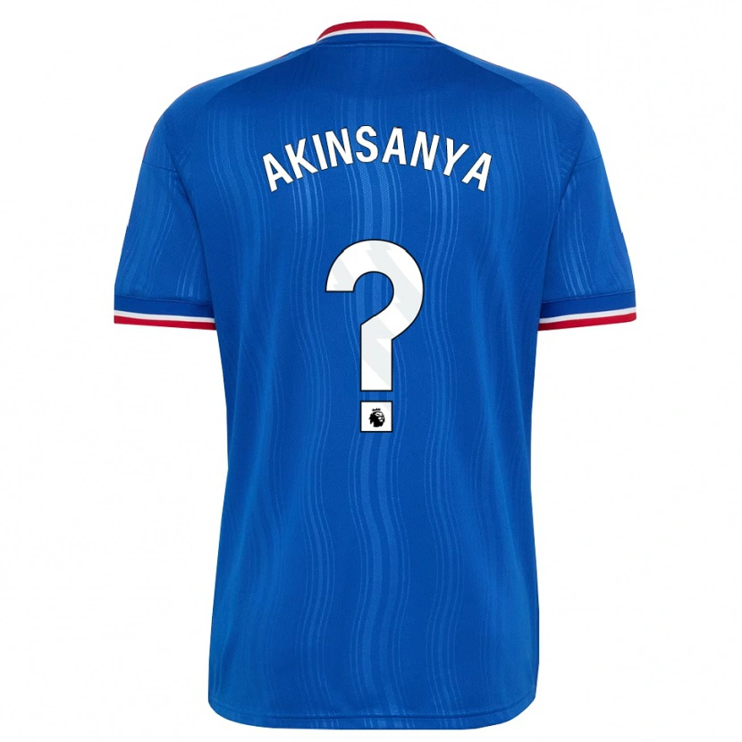 Danxen Mujer Camiseta Joseph Akinsanya #0 Azul Blanco Rojo 2ª Equipación 2026/27 La Camisa