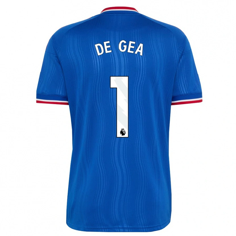 Danxen Mujer Camiseta David De Gea #1 Azul Blanco Rojo 2ª Equipación 2026/27 La Camisa
