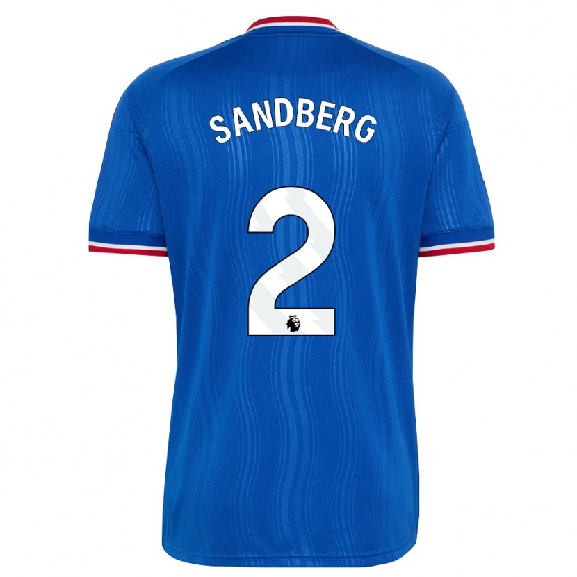 Danxen Mujer Camiseta Anna Sandberg #2 Azul Blanco Rojo 2ª Equipación 2026/27 La Camisa