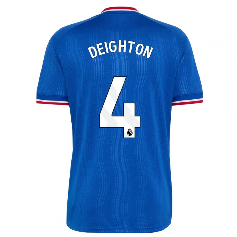 Danxen Mujer Camiseta Joe Deighton #4 Azul Blanco Rojo 2ª Equipación 2026/27 La Camisa
