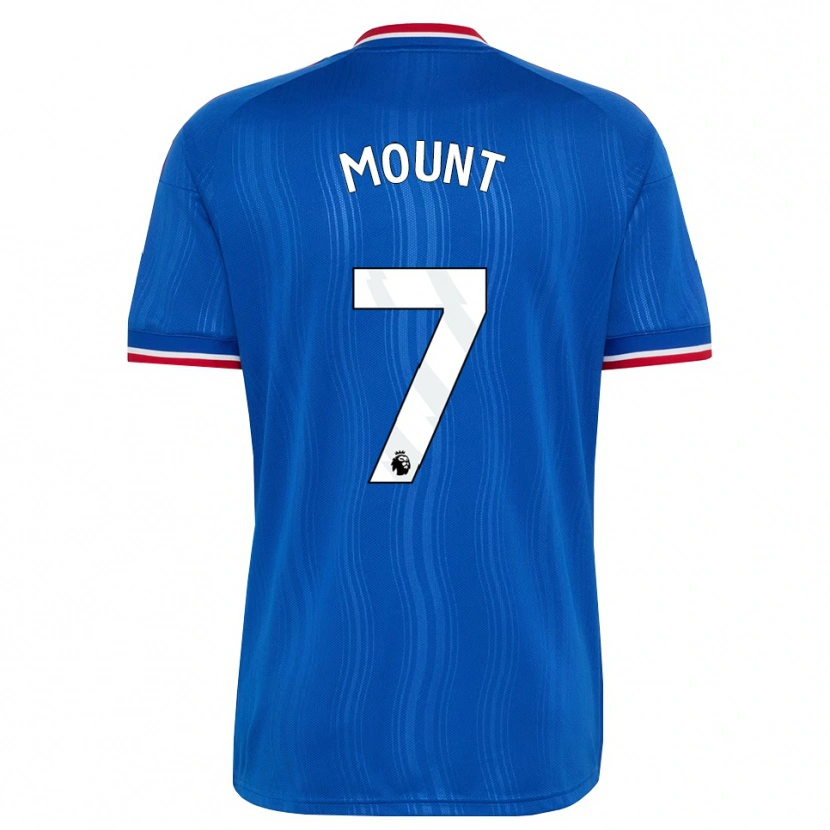 Danxen Mujer Camiseta Mason Mount #7 Azul Blanco Rojo 2ª Equipación 2026/27 La Camisa