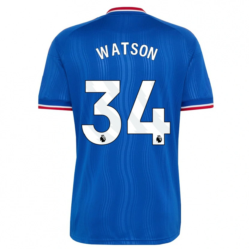 Danxen Mujer Camiseta Emma Watson #34 Azul Blanco Rojo 2ª Equipación 2026/27 La Camisa
