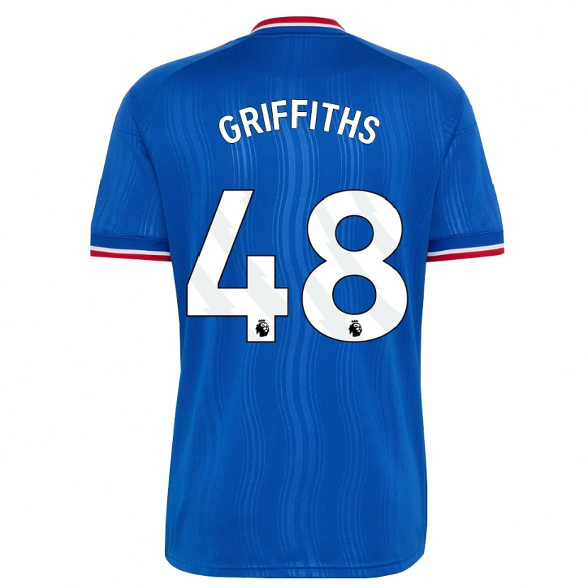 Danxen Mujer Camiseta Mared Griffiths #48 Azul Blanco Rojo 2ª Equipación 2026/27 La Camisa