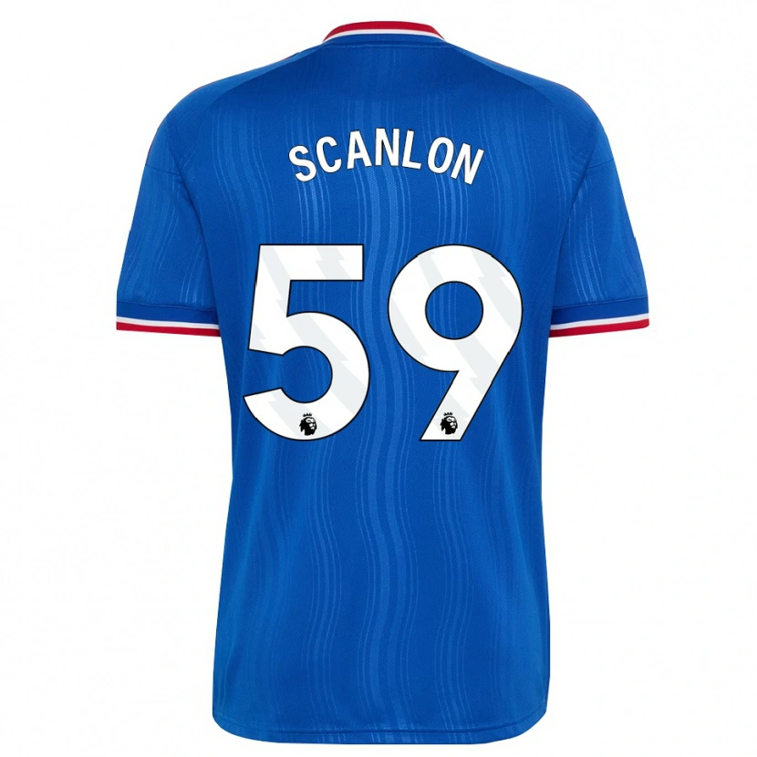 Danxen Mujer Camiseta James Scanlon #59 Azul Blanco Rojo 2ª Equipación 2026/27 La Camisa