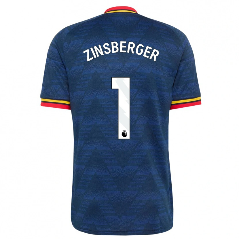 Danxen Mujer Camiseta Manuela Zinsberger #1 Azulmedianoche Amarillo Rojo 2ª Equipación 2026/27 La Camisa