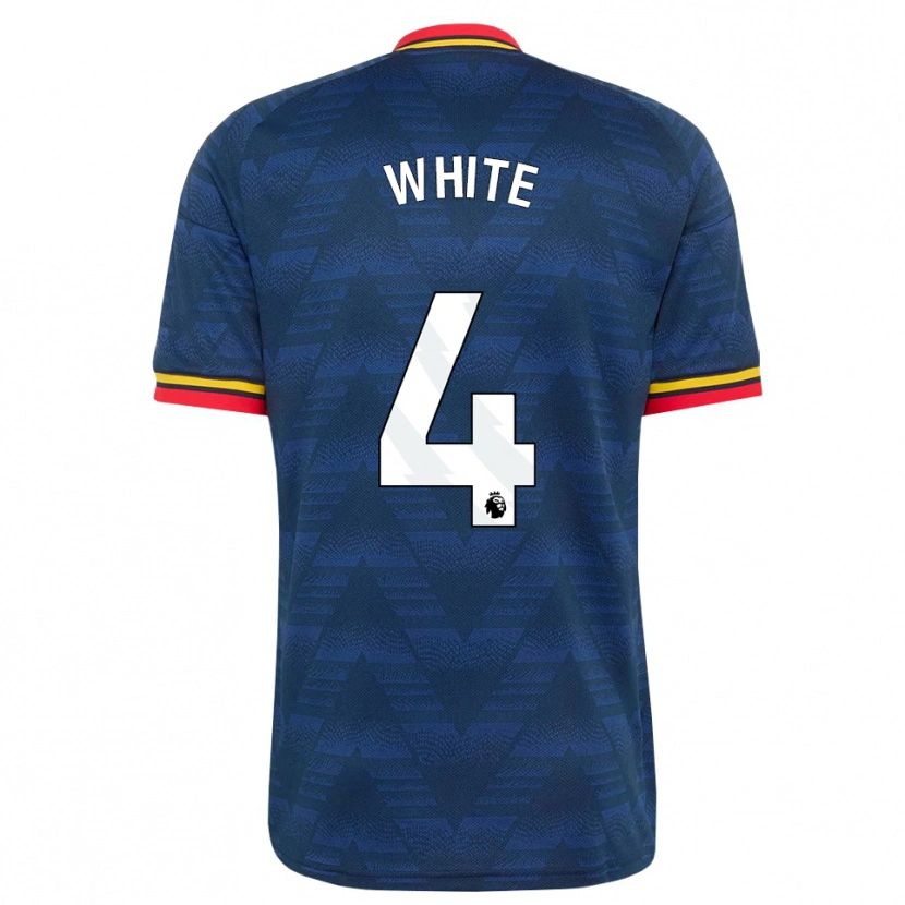 Danxen Mujer Camiseta Ben White #4 Azulmedianoche Amarillo Rojo 2ª Equipación 2026/27 La Camisa
