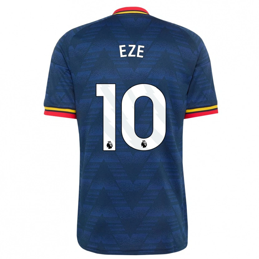 Danxen Mujer Camiseta Eberechi Eze #10 Azulmedianoche Amarillo Rojo 2ª Equipación 2026/27 La Camisa