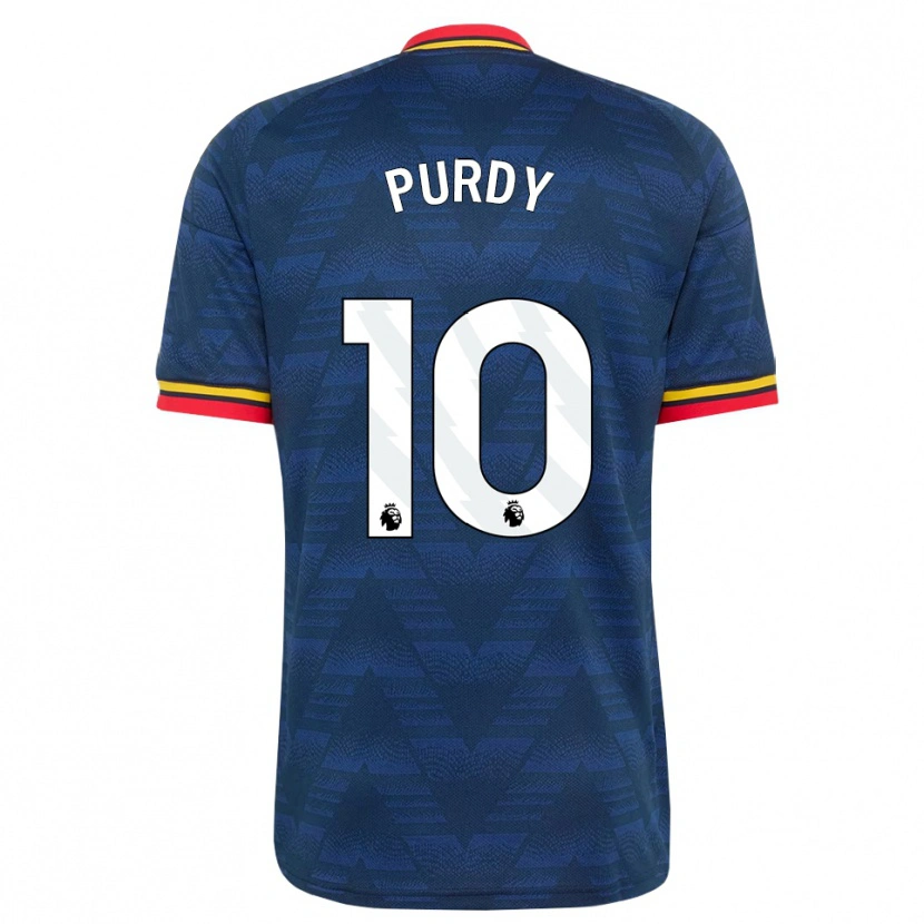 Danxen Mujer Camiseta Charlie Purdy #10 Azulmedianoche Amarillo Rojo 2ª Equipación 2026/27 La Camisa