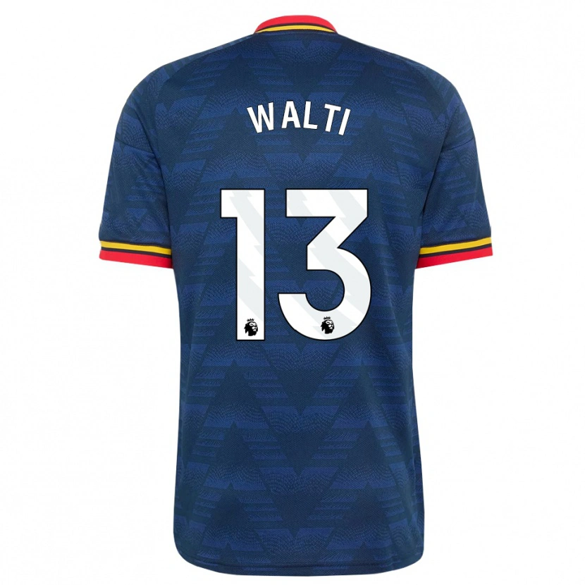 Danxen Mujer Camiseta Lia Walti #13 Azulmedianoche Amarillo Rojo 2ª Equipación 2026/27 La Camisa