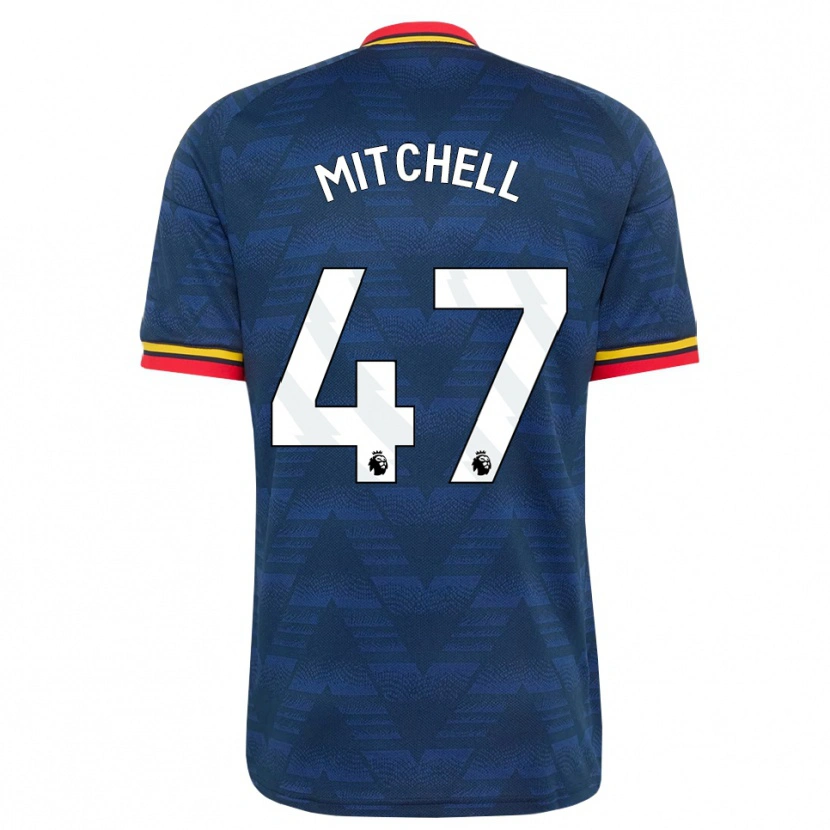 Danxen Mujer Camiseta Remy Mitchell #47 Azulmedianoche Amarillo Rojo 2ª Equipación 2026/27 La Camisa