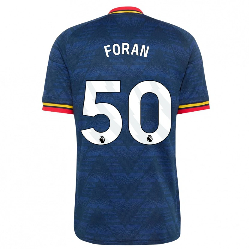 Danxen Mujer Camiseta Taylor Foran #50 Azulmedianoche Amarillo Rojo 2ª Equipación 2026/27 La Camisa