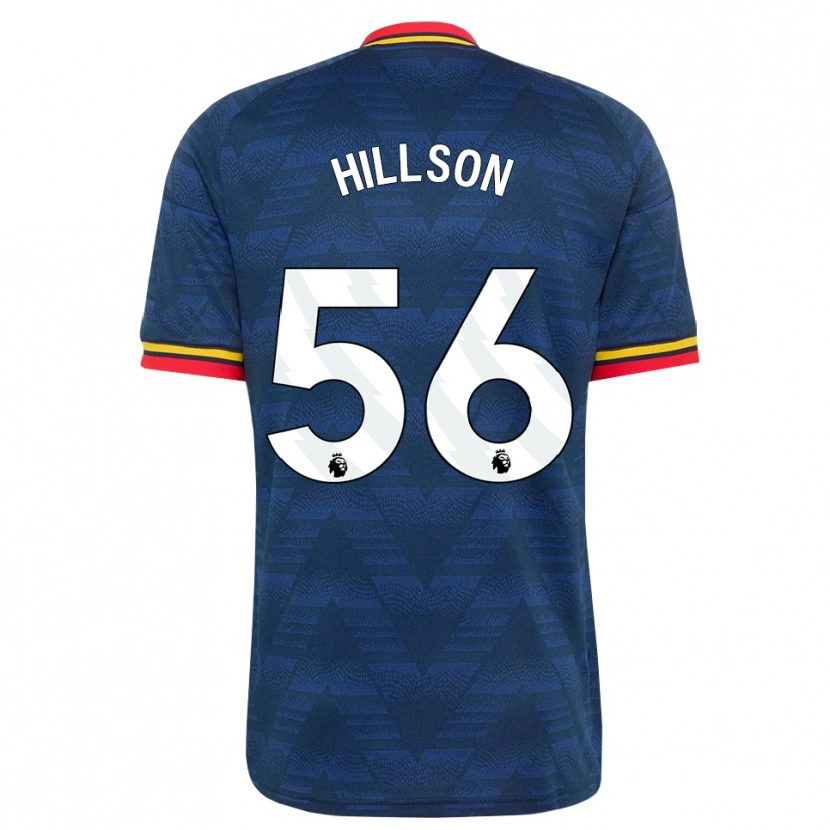 Danxen Mujer Camiseta James Hillson #56 Azulmedianoche Amarillo Rojo 2ª Equipación 2026/27 La Camisa