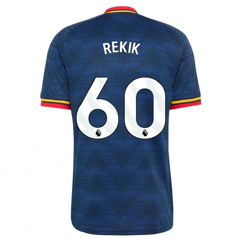 Danxen Mujer Camiseta Omar Rekik #60 Azulmedianoche Amarillo Rojo 2ª Equipación 2026/27 La Camisa