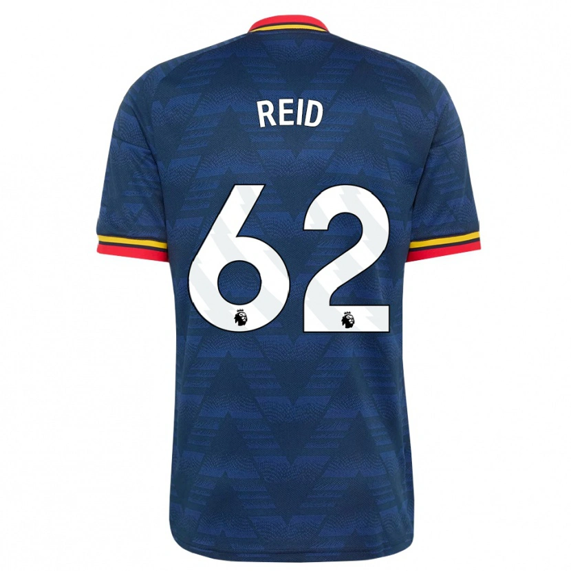 Danxen Mujer Camiseta Katie Reid #62 Azulmedianoche Amarillo Rojo 2ª Equipación 2026/27 La Camisa