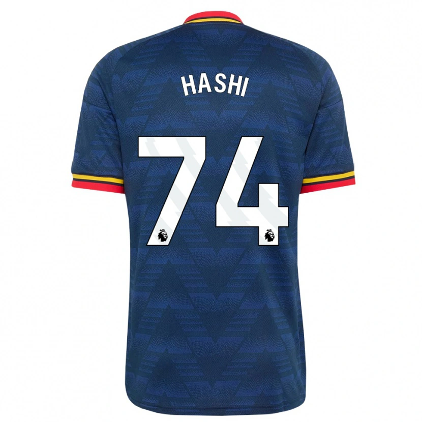 Danxen Mujer Camiseta Maalik Hashi #74 Azulmedianoche Amarillo Rojo 2ª Equipación 2026/27 La Camisa