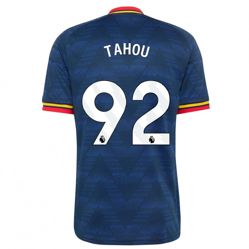 Danxen Mujer Camiseta Joshua Tahou #92 Azulmedianoche Amarillo Rojo 2ª Equipación 2026/27 La Camisa