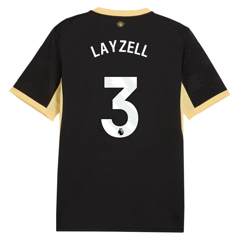 Danxen Mujer Camiseta Naomi Layzell #3 Negro Amarillo 2ª Equipación 2026/27 La Camisa