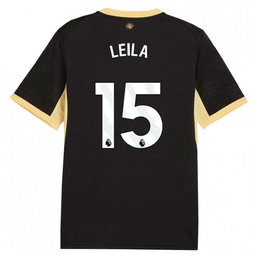 Danxen Mujer Camiseta Leila Ouahabi #15 Negro Amarillo 2ª Equipación 2026/27 La Camisa