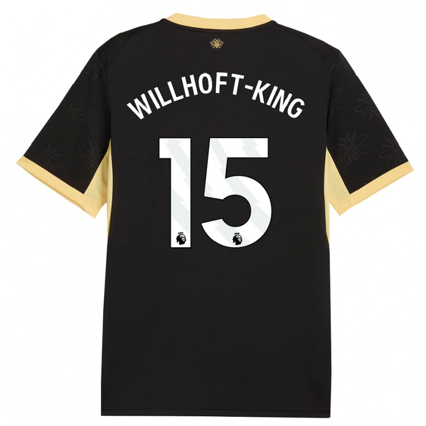 Danxen Mujer Camiseta Han Willhoft-King #15 Negro Amarillo 2ª Equipación 2026/27 La Camisa