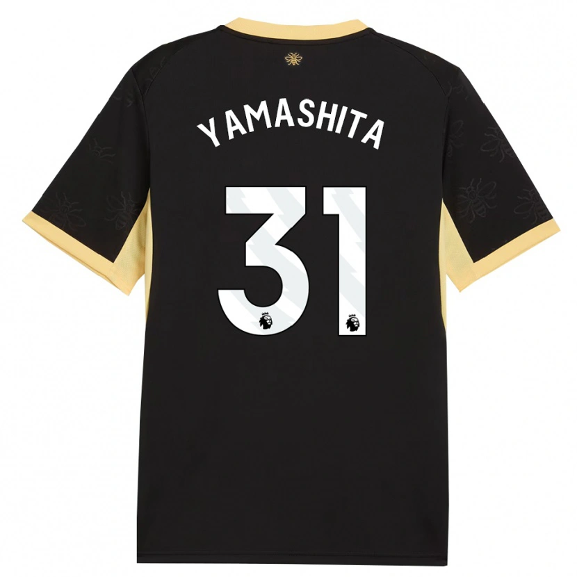 Danxen Mujer Camiseta Ayaka Yamashita #31 Negro Amarillo 2ª Equipación 2026/27 La Camisa