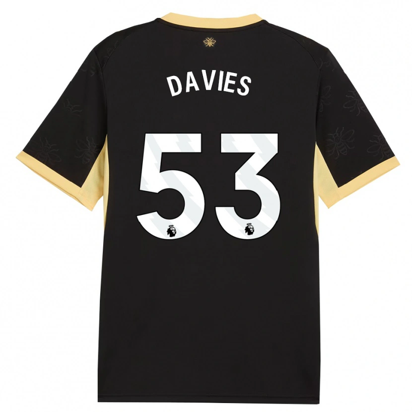 Danxen Mujer Camiseta Mayzee Davies #53 Negro Amarillo 2ª Equipación 2026/27 La Camisa