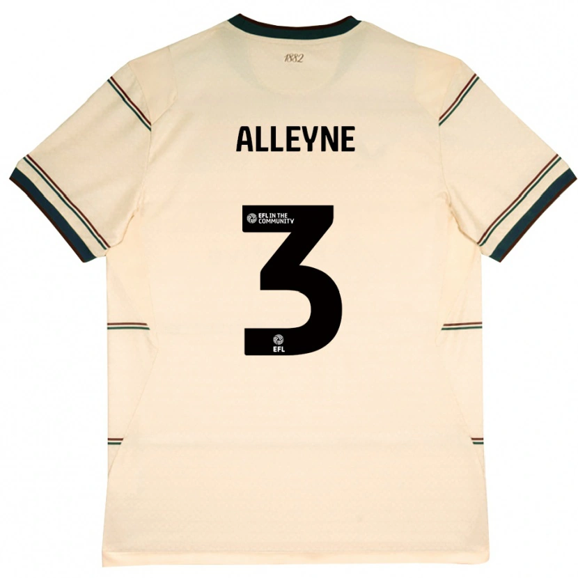 Danxen Mujer Camiseta Max Alleyne #3 Beige Borgoña 2ª Equipación 2026/27 La Camisa