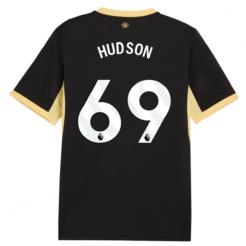 Danxen Mujer Camiseta Max Hudson #69 Negro Amarillo 2ª Equipación 2026/27 La Camisa