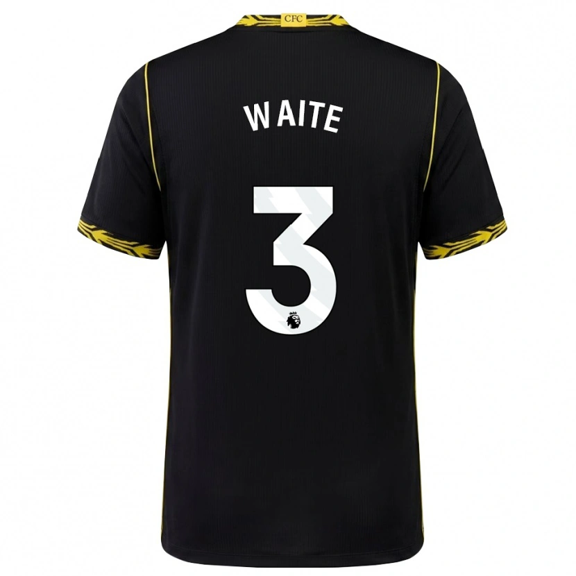 Danxen Mujer Camiseta Dante Waite #3 Negro Amarillo 2ª Equipación 2026/27 La Camisa