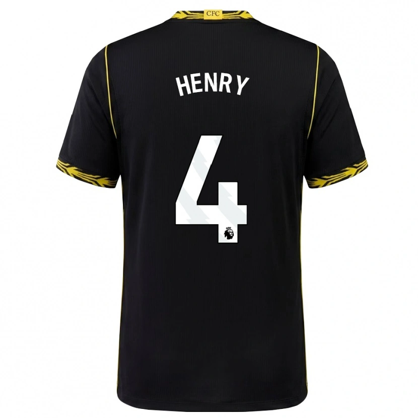 Danxen Mujer Camiseta Josh Henry #4 Negro Amarillo 2ª Equipación 2026/27 La Camisa